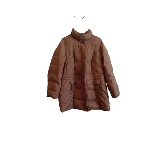 Lane Bryant light brown oversize puffer long jacket